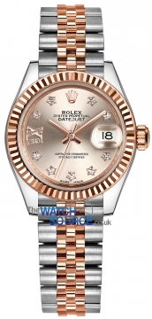 Buy this new Rolex Lady Datejust 28mm Stainless Steel and Everose Gold 279171 Sundust 17 Diamond Jubilee ladies watch for the discount price of £13,100.00. UK Retailer.